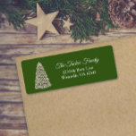 Étiquette Simple Elegant Christmas Tree Party Invitation Lab<br><div class="desc">This elegant design features a snowy Christmas tree with lights. Click the customize button for more flexibility in modifying the text and the graphics! Variations of this design as well as coordinating products are available in our shop, zazzle.com/store/doodlelulu. Contact us if you need this design applied to a specific product...</div>