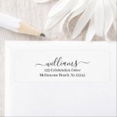 Étiquette Simple Elegant Modern Script Family Return Address (En situation)