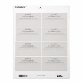 Étiquette Simple Élégant Moderne Gris Expédition (Feuille entière)
