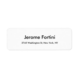 Étiquette Simple Elégant noir & blanc minimaliste simple