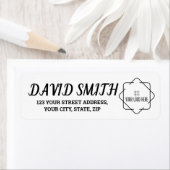 Étiquette Simple Élégant Script de calligraphie Adresse de r (En situation)