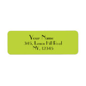 Étiquette Simple Elegant Solid Lime Green (Devant)