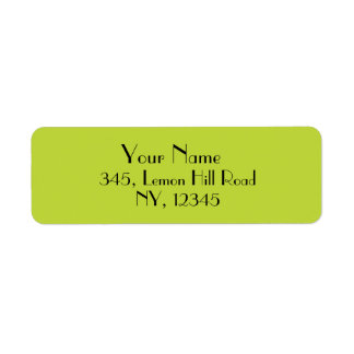 Étiquette Simple Elegant Solid Lime Green