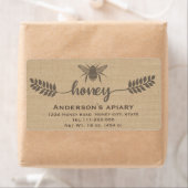 Étiquette Simple élégante calligraphie de lin branche de mie (En situation)