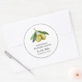 Étiquette simple en olive cuite maison (Enveloppe)