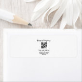 Étiquette Simple entreprise site web code-barres QR ajouter  (En situation)