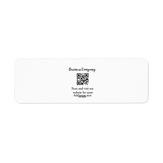 Étiquette Simple entreprise site web code-barres QR ajouter  (Devant)