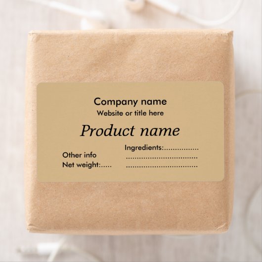 Étiquette Simple et élégant (En situation)