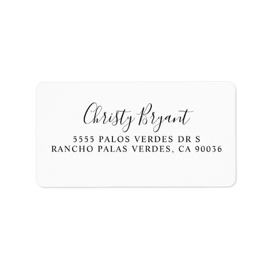 Étiquette Simple et élégant (Devant)