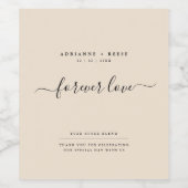 Étiquette simple et élégant Mariage beige et noir (Étiquettes simples)