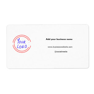 Étiquette simple et minimal ajouter votre logo/votre aquarel