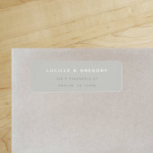 Étiquette Simple et moderne | Gris | Adresse de retour