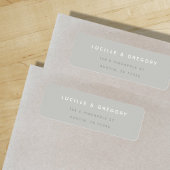Étiquette Simple et moderne | Gris | Adresse de retour