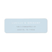 Étiquette Simple et moderne | gris bleu | Adresse de retour (Devant)