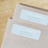 Étiquette Simple et moderne | gris bleu | Adresse de retour