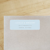 Étiquette Simple et moderne | gris bleu | Adresse de retour