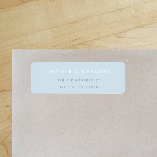 Étiquette Simple et moderne | gris bleu | Adresse de retour