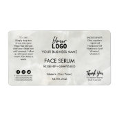 Étiquette simple face de marbre (Devant)