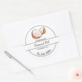 Étiquette simple fait maison à l'huile de coco (Enveloppe)