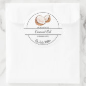 Étiquette simple fait maison à l'huile de coco (Sac)