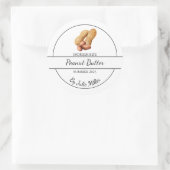 Étiquette simple fait maison de beurre d'arachide (Sac)