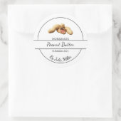 Étiquette simple fait maison de beurre d'arachide (Sac)