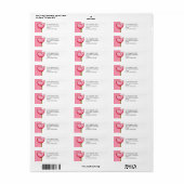 Étiquette Simple Flowers pink Return Address Label (Feuille entière)