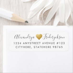 Étiquette Simple Gold Heart