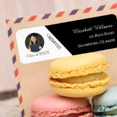 Étiquette Simple Graduation noir et blanc