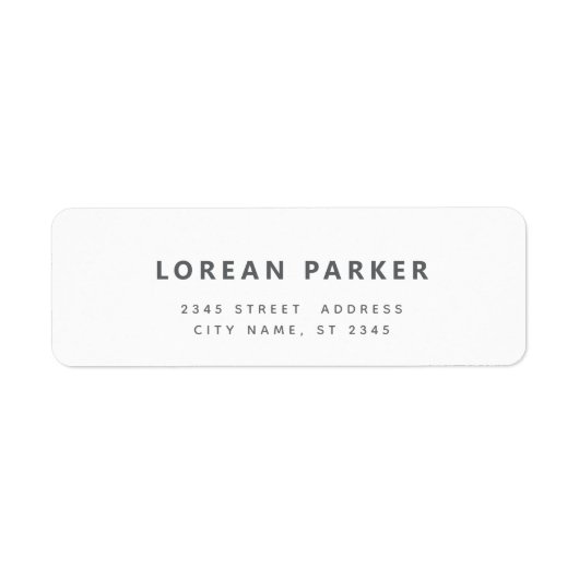 Étiquette Simple gras simple minimaliste tendance (Devant)