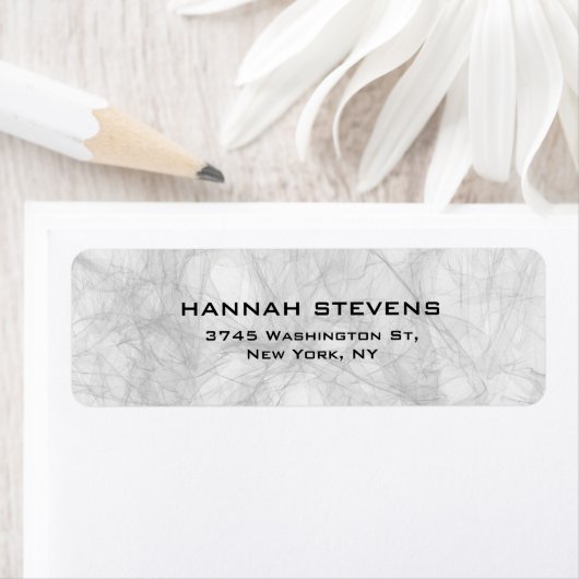 Étiquette Simple gris clair élégant moderne (En situation)