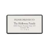 Étiquette Simple Ivory Classic Serif Wedding (Devant)