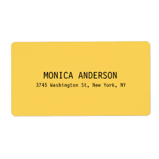 Étiquette Simple Jaune Professionnel Contemporain Moderne