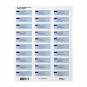 Étiquette simple, léger et propre, ses noms, adresse (Feuille entière)