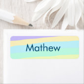 Étiquette simple lettre initiale monogramme ajouter votre no (En situation)