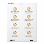 Étiquette Simple Logo de Lion Doré (Feuille entière)