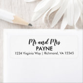 Étiquette Simple, M. & Etiquette de l'adresse de retour (En situation)