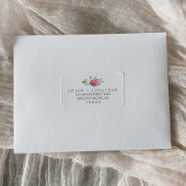 Étiquette simple Mariage de bouquet floral