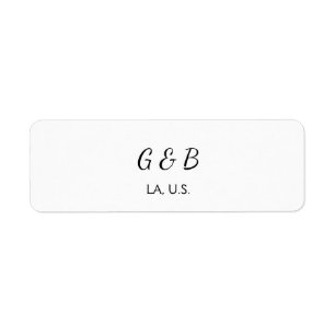 Étiquette SIMPLE MINIMAL ajouter votre nom de couple nom de