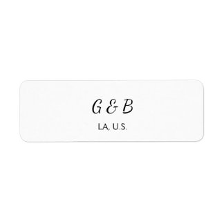 Étiquette SIMPLE MINIMAL ajouter votre nom de couple nom de 