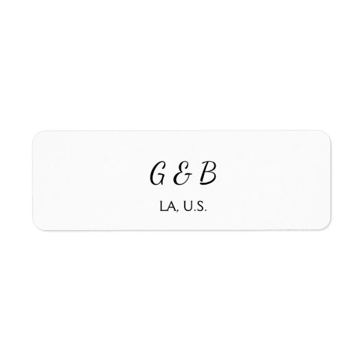 Étiquette SIMPLE MINIMAL ajouter votre nom de couple nom de  (Devant)