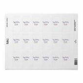 Étiquette SIMPLE MINIMAL.CUTIE AJOUTER NOM BÉBÉ joyeux anniv (Feuille entière)