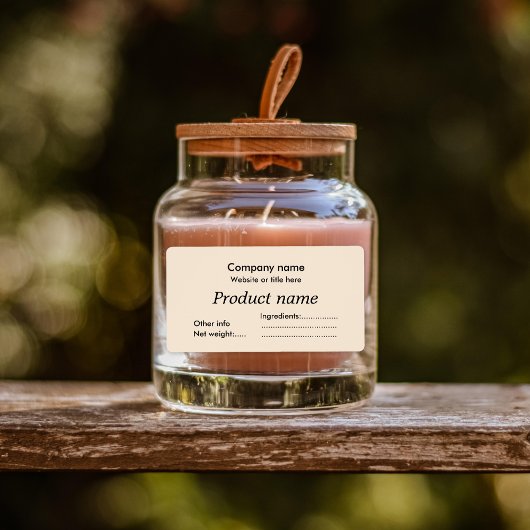 Étiquette Simple minimaliste beige