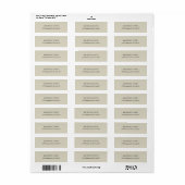Étiquette Simple minimaliste classique (Feuille entière)