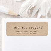 Étiquette simple minimaliste contemporain en carto (En situation)