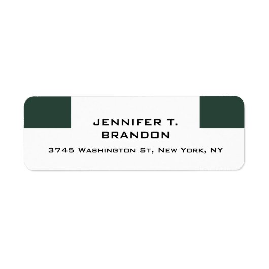 Étiquette Simple minimaliste moderne professionnel (Devant)