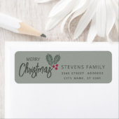 Étiquette Simple minimaliste Noël saint (En situation)