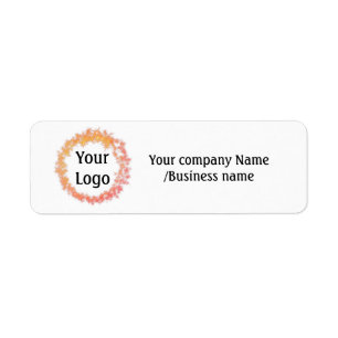 Étiquette simple minimum ajouter votre logo or site web soci