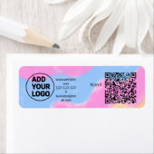 Étiquette Simple minimum q r code ajouter logo code d'analys (En situation)