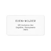 Étiquette Simple Modern Baby shower RSVP Adresse de retour (Devant)